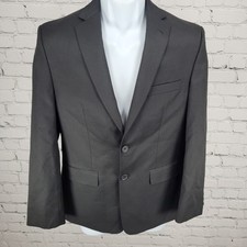 Joseph Feiss Black 2 Button Double Vented Notch Blazer Jacket Boys Size 16