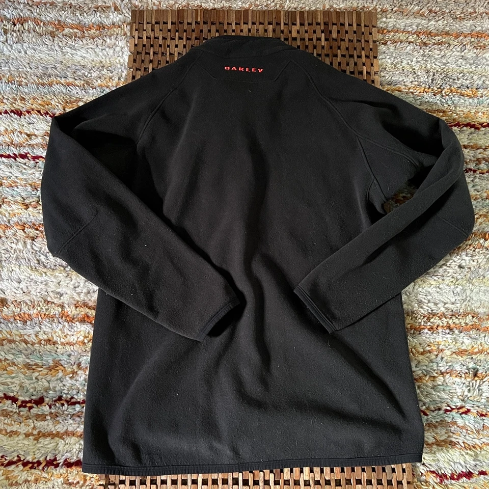 Oakley Tech флис полный молнии куртка черный красный зеленый мужской размер XL - Изображение 2 из 3