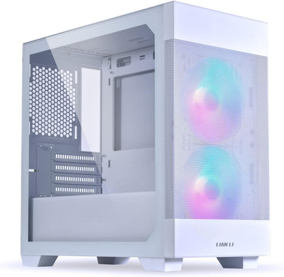 High Airflow Micro ATX White PC Case, RGB Gaming Computer Case, Mesh Front Panel