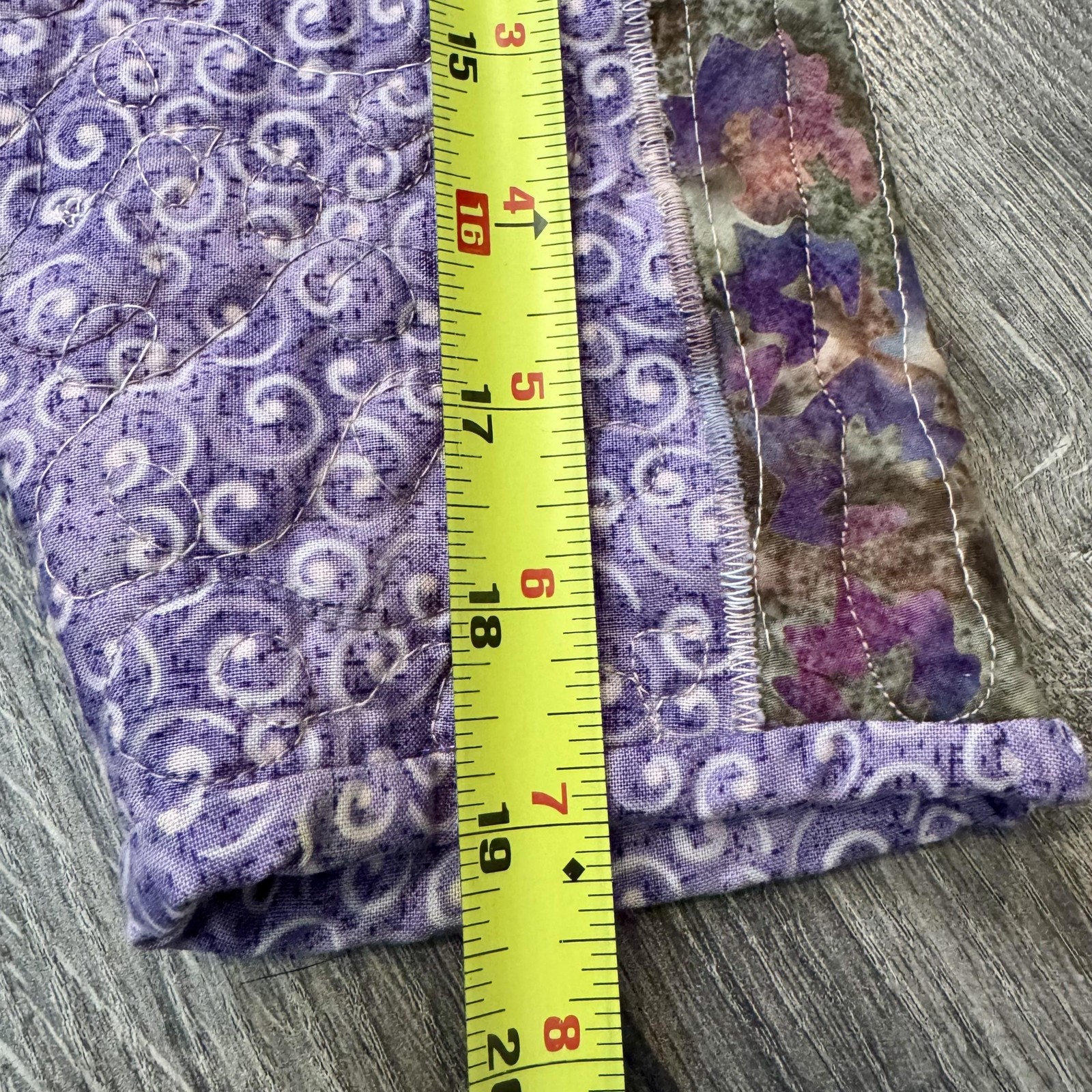 Artisan Patchwork Hand Made Quilted Jacket Size M… - image 9