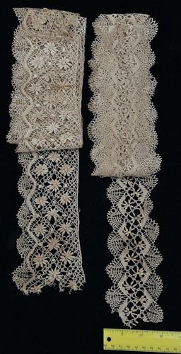 Lot Of 2 Very Old Tatted Lace (4yd & 1.75yd)
