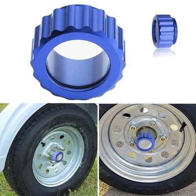 URLWALL Upgraded Oil Bath Hub Cap for EZ-Loader Boat Trailer, CNC Blue 