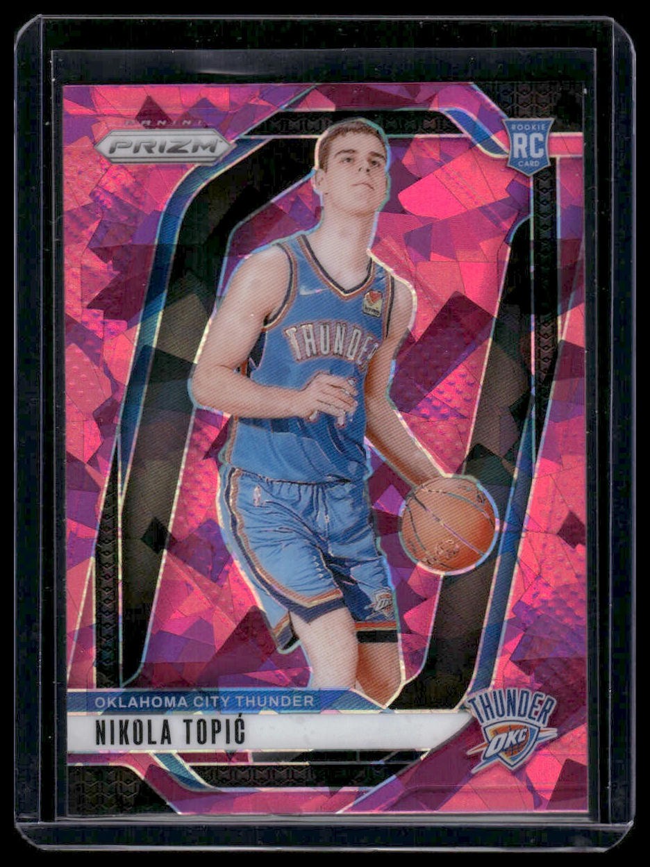 2024-25 Panini Prizm #230 Nikola Topic Prizms Pink Ice