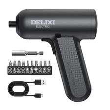 4V Cordless Electric Screwdriver Set 1500mAh Mini Drill 10 Bits Extension