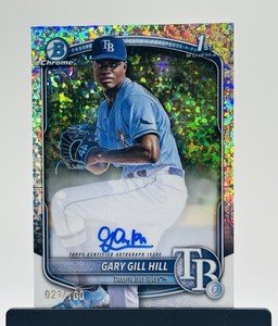 GARY GILL HILL 2025 BOWMAN CHROME 1ST AUTOGRAPH MINI DIAMOND AUTO /100