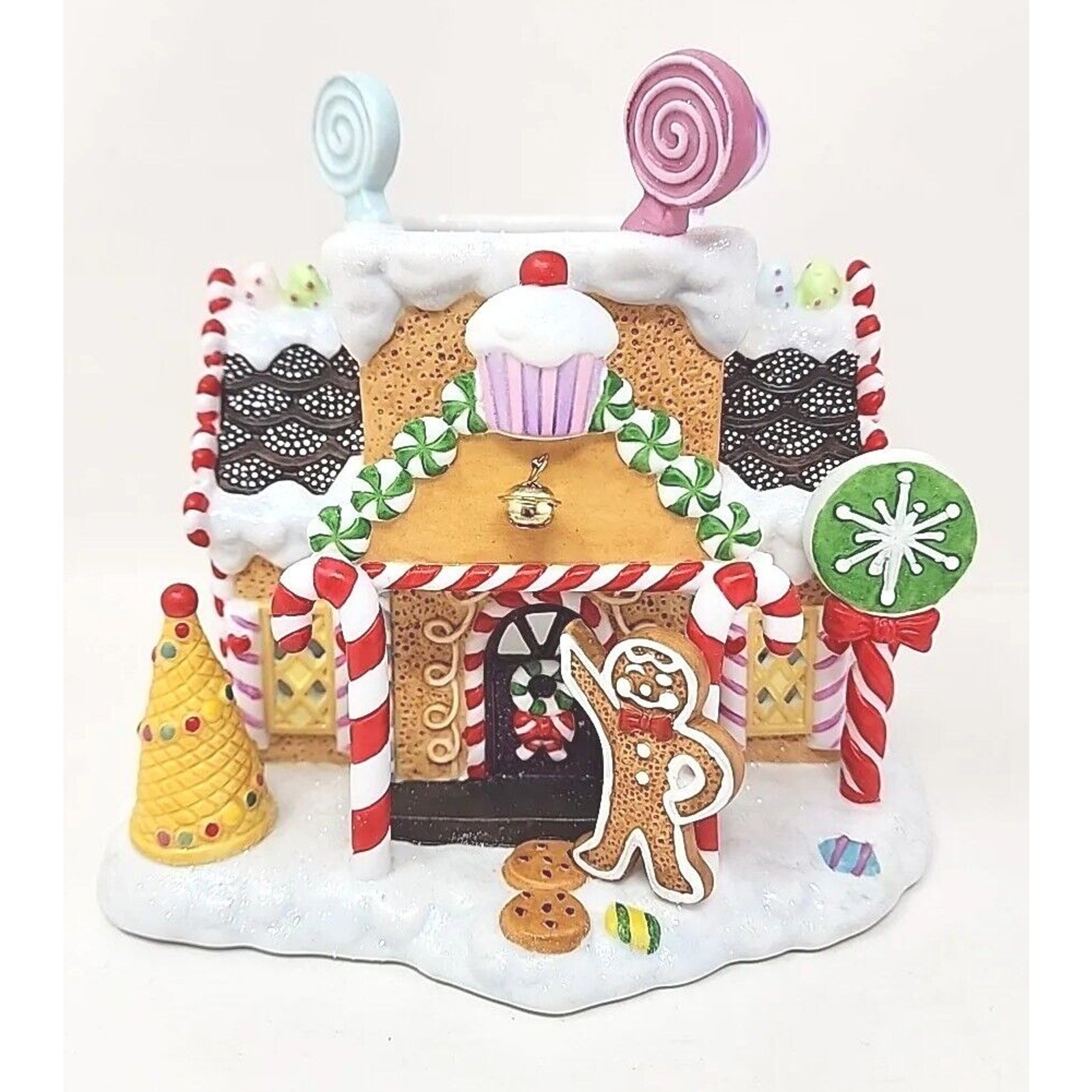 PartyLite The Gingerbread Cottage Tealight House Christmas Decor w Box P8C/P7901