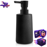 Seifenspender Glas 250Ml Matte Schwarz FüR Bad KüChe Arbeitsplatte Pumpspender