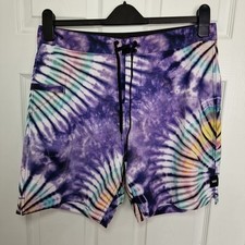 Pantaloncini da tavola Vans taglia 32 viola medi tie dye stringati nuoto surf spiaggia