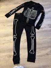 Cat Jack Glow In Dark Skeleton Black Halloween Pajamas 10