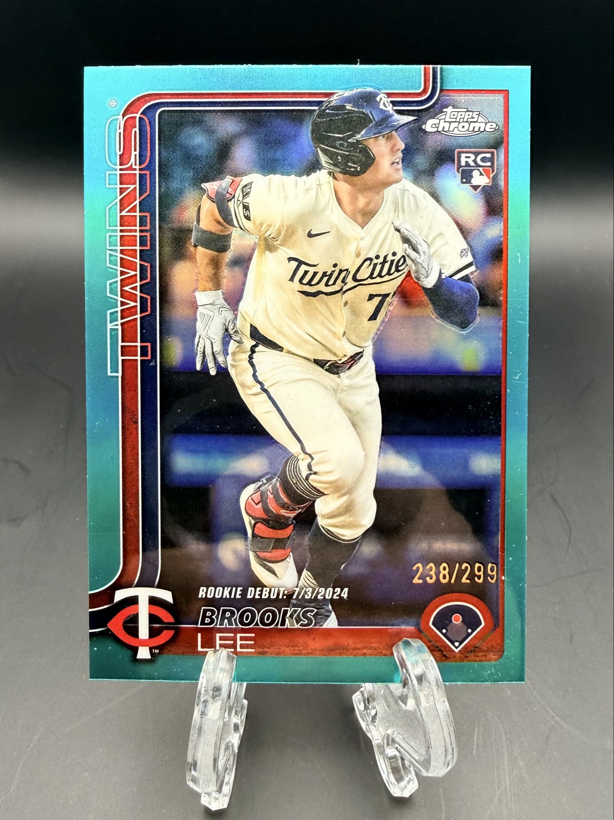 2025 Topps Chrome - Brooks Lee #234 Teal Refractor /299 (RC)