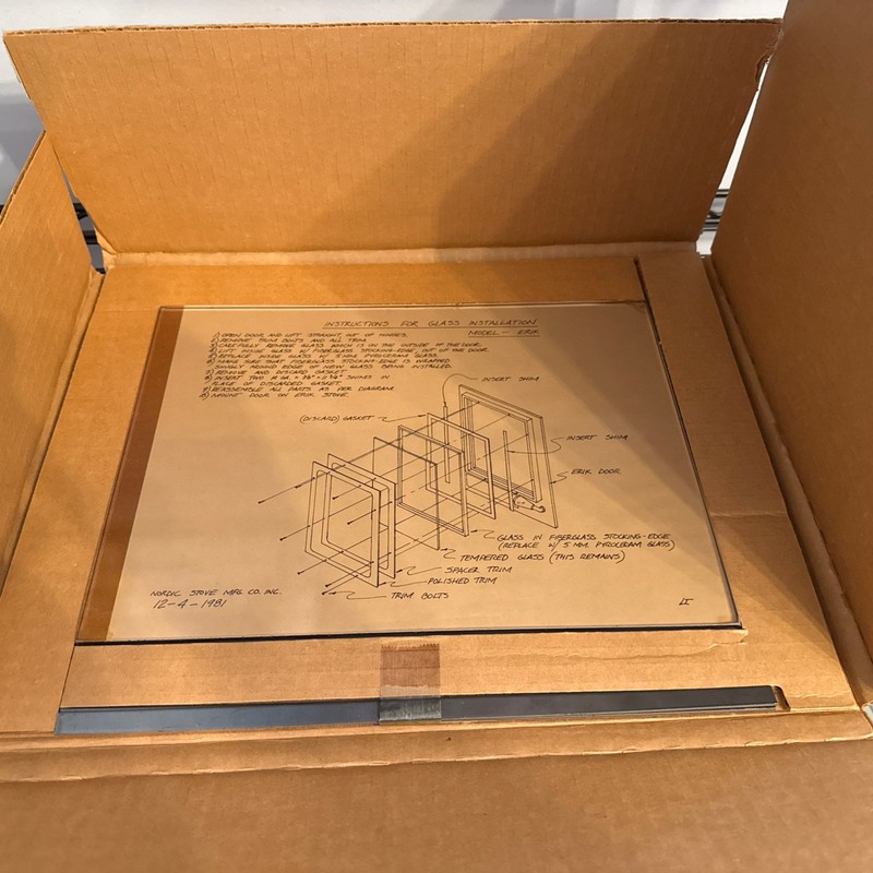 Nordic Stove Mfg Co. - Model - Erik - Corning Pyroceram- Replacement Glass 1pc