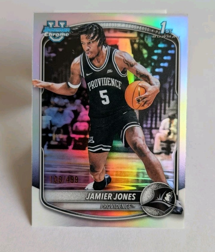 Jamier Jones 1st Bowman #BCP-59 REFRACTOR 2025/26 Topps Bowman Basketball #/499