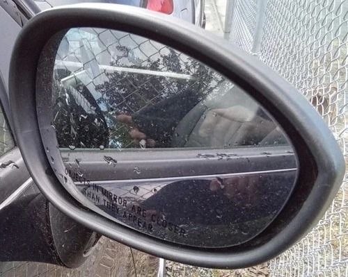  2012-2017 FIAT 500 RH Side Door Mirror Painted Black w/o blind spot 68083490AE