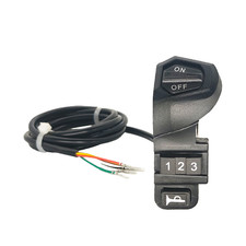 3-in-1 Ebike Switch Lights Speaker Throttle Control 22.2mm Alloy ABS Housing