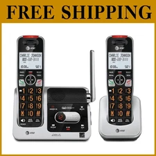 DECT 6.0 2-Handset Phone Set for Home with Answering System