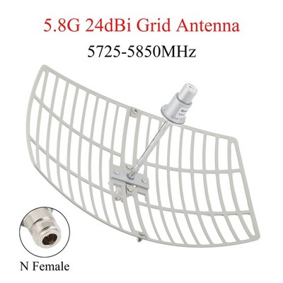 24dBi 5725 5850 MHz Grid Parabolschüssel große Reichweite Antenne für N-Buchse