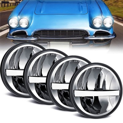 UNI-SHINE DOT Approved 5 3/4 5.75   Inch LED Headlights 4PCS White D