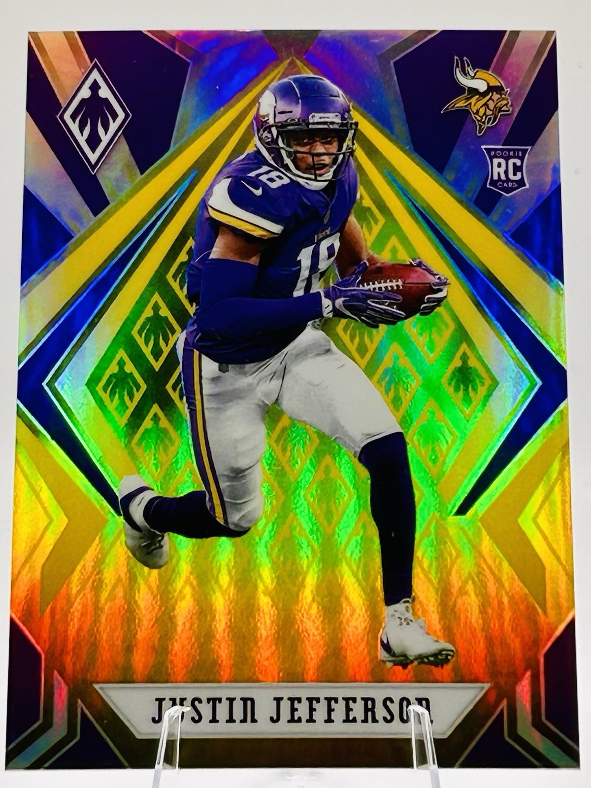 2020 Panini Phoenix Rookies Justin Jefferson #111 Yellow /75 (RC) Vikings