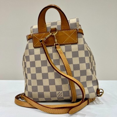 Rank A! Auth LOUIS VUITTON Damier Azur Sperone BB N44026 Backpack
