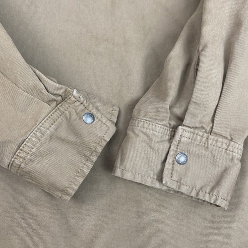 Flint And Tinder Herren XXL Baumwolle Hemd Jacke braun Druckknopf Taschen LESEN - Bild 9 von 11
