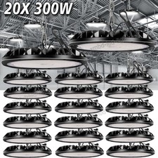 20 Pack 300W UFO LED High Bay Light Shop Industrial Commercial Factory Warehouse