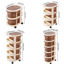 2-5 Tiers Drawers Storage Trolley Cart Kitchen Bathroom Laundry Rack With Wheels