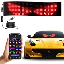 LED Sign for Car Devil's Eyes Light for Windshield APP Control 13.7 4.1in