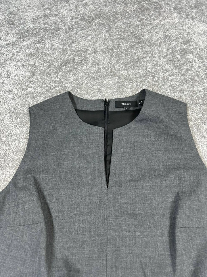 Blusa de lana gris 8 Theory Dress para mujer Foto 2 de 4