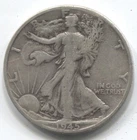 1945-D- WALKING LIBERTY HALF DOLLAR -90% SILVER - LOT # 266