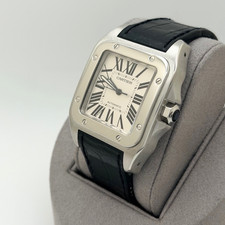 Cartier Santos 100 2656 Silver Roman Numeral Dial Stainless Steel Automatic 3