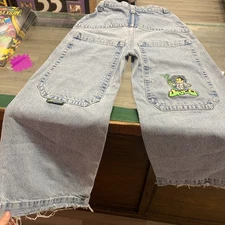 VTG JNCO JEANS SIZE 10 BAGGY WOLFGANG MAD SCIENTIST CB