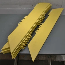 (11) Notrax Ramp Edge 571S0036YL, 6" x 36", 571 De-Flex, Ribbed, Nitrile, Yellow