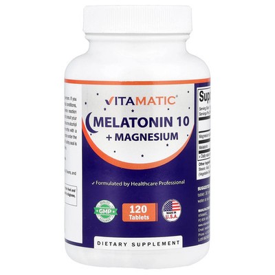 Melatonin 10 + Magnesium, 120 Tablets