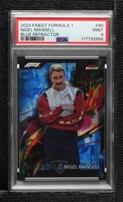 2024 Finest Formula 1 Common Blue Refractor Nigel Mansell PSA 9 MINT HOF 3hd