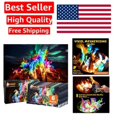 6 Pack Magic Campfire Fire Color Changing Packets for Fire Pit, Indoor/Outdoo...