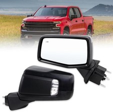 Left Driver Side Mirror Compatible with 2019-2025 chevy Silverado 1500 With Powe