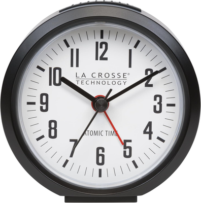 La Crosse Technology 617-710B-INT 4-Inch round Black Atomic Analog