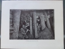 MINA USANDO CANDELABRO DE ESPELEOLOGÍA Y MINAS PIONERAS CUENCA DE HIERRO ELY MINNESOTA 1903