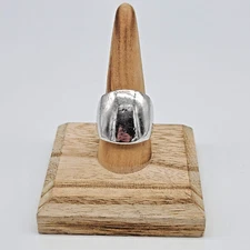 Lia Sophia APEX Ring Size 11 Silver Plated Sculptural Dome Design