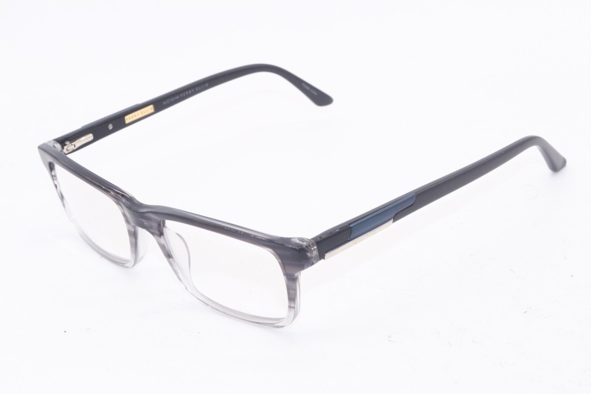 PERRY ELLIS PE 326-3 CLEAR GREY HORN AUTHENTIC FRAMES EYEGLASSES