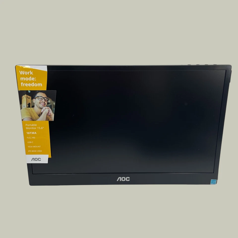 AOC Portable Monitor 15.6" Model 16T3EA 60Hz Ultra-Slim #OB1183 (VK) - Image 3 of 4