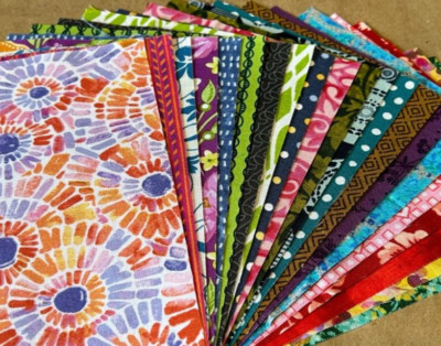 Lot of 45  4'' X 6'' Fabric Cuts *Precut* 100% Cotton Fabric  NO DUPLICATES!