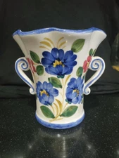 Signed Santucci Deruta Hand Painted Urn/ Vase