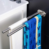 Zunto Handtuchhalter Zweiarmig Handtuchstange Bad Wandmontage Doppelt Edelstahl