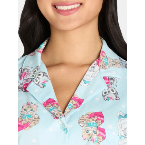 Celebrate Cat Heart Two Piece Pajama Set Womens Size 3XL Shirt Shorts Pajamas - Picture 4 of 4