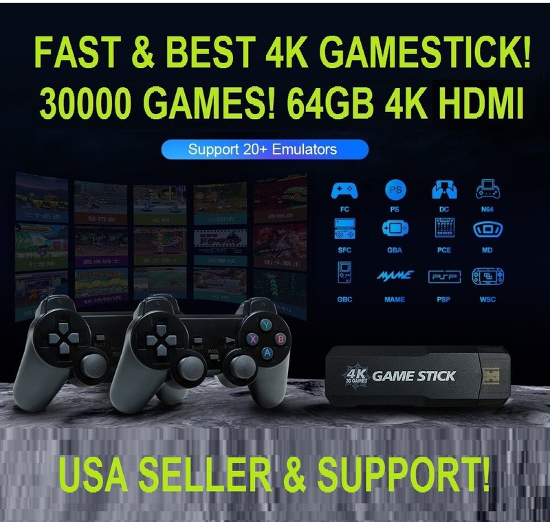 🕹🕹️ Retro GD10 30000+ Games 4K HDMI Plug/Play 2 Wireless Gamepads 64GB 🕹️🕹️