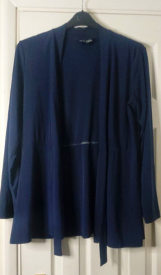 Attitudes by Renee Strickjacke mit Bindeband vorne blau Größe M
