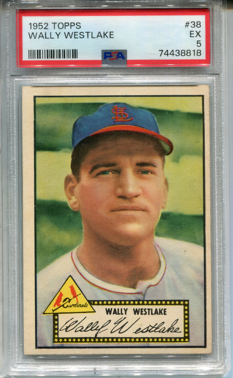 1952 Topps #38 Wally Westlake PSA 5 EX St. Louis Cardinals