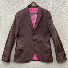 Patrizia Pepe Firenze Women Brown Pink Lined Blazer Jacket Made In Italy Size 52