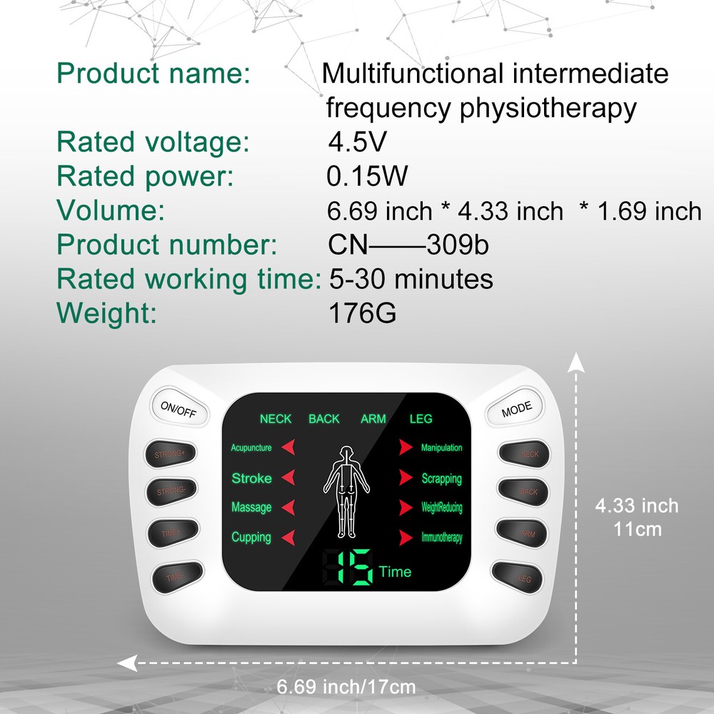 Electric Pulse Massager Tens Unit Muscle Stimulator Machine Therapy Pain Relief